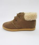 Botas Serraje Tipo Borrego Taupe