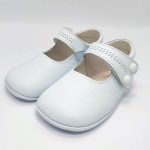 Merceditas Piel Azul Botones