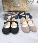 Merceditas Serraje Taupe Detalle Botón - Imagen 4