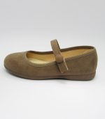 Merceditas Serraje Taupe Detalle Botón