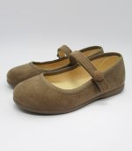 Merceditas Serraje Taupe Detalle Botón - Imagen 2