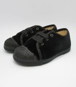 Zapatillas Terciopelo Negro Puntera Goma - Imagen 2
