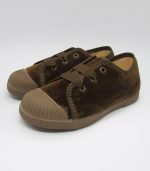 Zapatillas Terciopelo Taupe Puntera Goma - Imagen 2