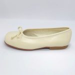 Manoletinas Piel Crema Lazo