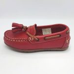 Náutico Piel Borla Rojo